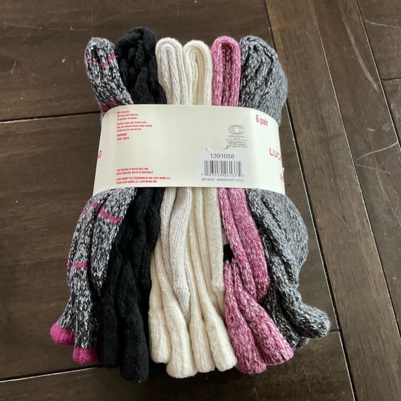 6Pair Lucky Brand Super Soft Boot Sock - Picture 3 of 5